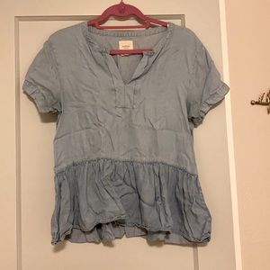 Harper Heritage denim peplum top L